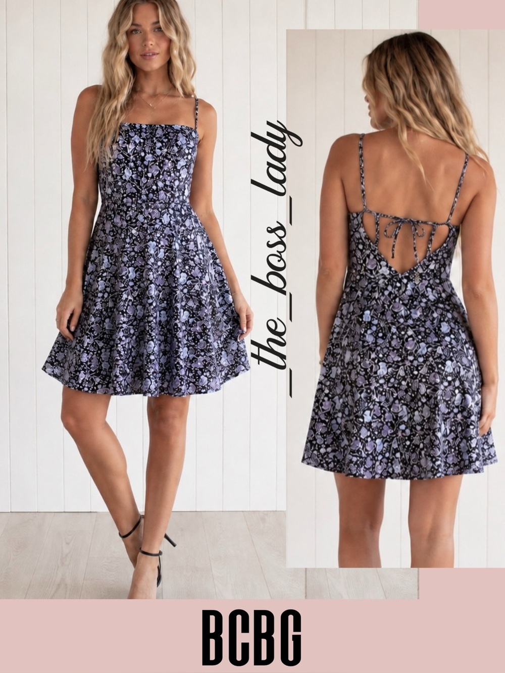 BCBGeneration dress velvet floral summer spring casual
